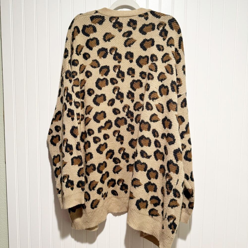 Hayden Leopard Cardigan Sweater Plus Size 2X/3X - Picture 6 of 6